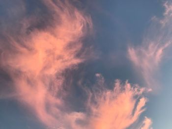 Low angle view of dramatic sky during sunset