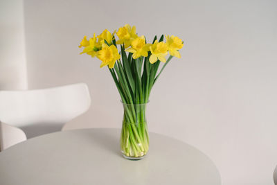 Flowers in vase on table