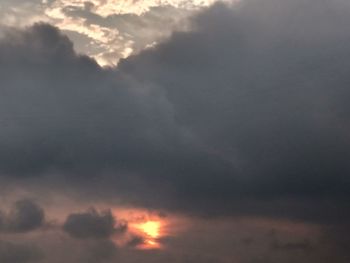 Low angle view of cloudy sky