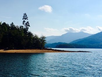 Scenic view of calm lake
