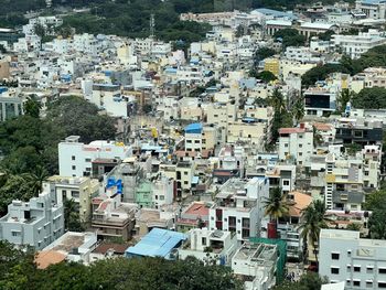 High angle view of townscape