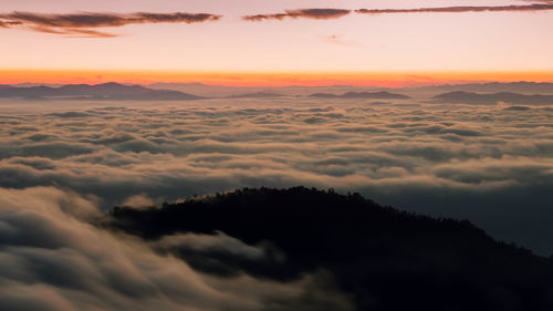 Scenic view of cloudscape during sunset