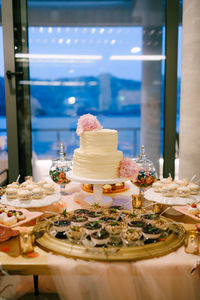 Close-up of food on table