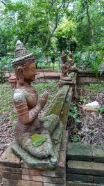 View of statue against trees