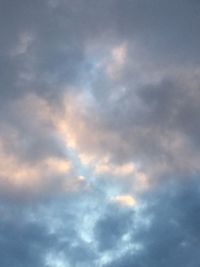 Low angle view of clouds in sky