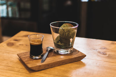 Close-up of drink on table