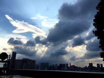 Cloudy sky over city
