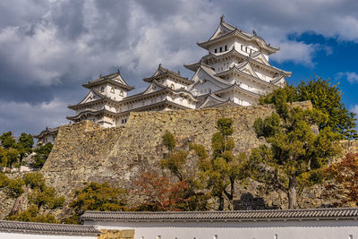 Low angle view of traditional building against sky