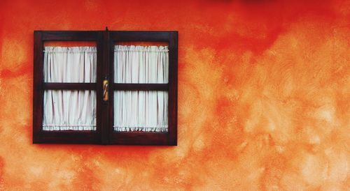 Close-up of window on wall