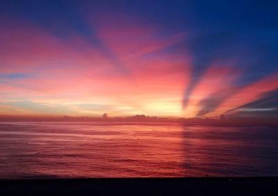 Scenic view of sea at sunset