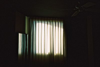 View of curtain hanging from window