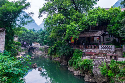 View of building by river