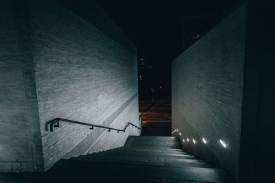 Empty illuminated tunnel