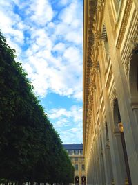 View of buildings against cloudy sky