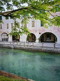 View of canal along buildings