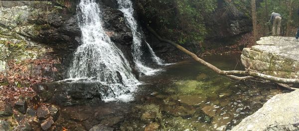 River flowing through rocks