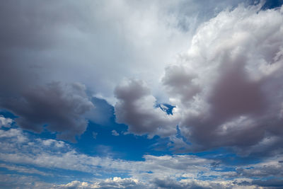 Low angle view of clouds in sky