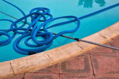 High angle view of swimming pool