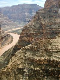 Aerial view of rock formations