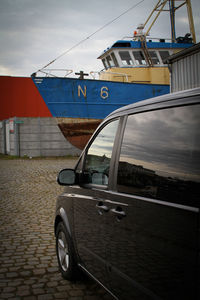 Vintage car against sky