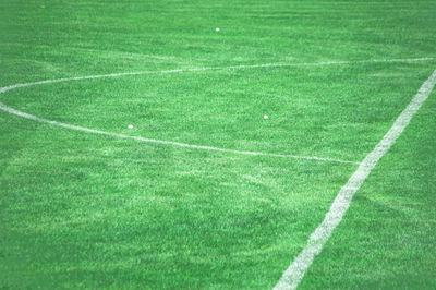 High angle view of sports field