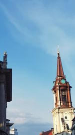 Low angle view of a clock tower
