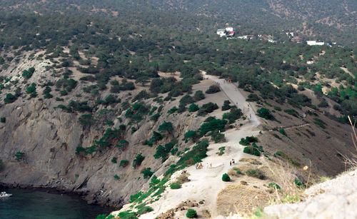 High angle view of townscape