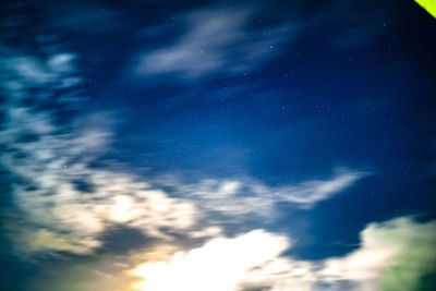 Low angle view of sky at night