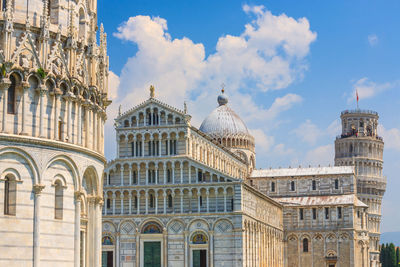 Low angle view of historic building against sky