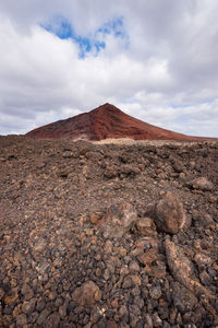 Scenic view of desert against sky