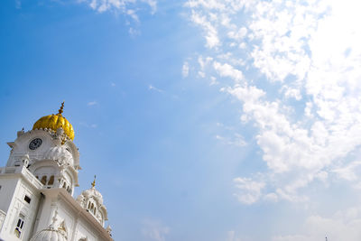 Low angle view of church against sky