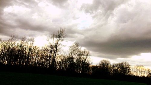 View of landscape against cloudy sky