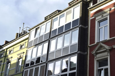 Low angle view of modern building against sky