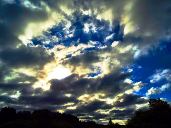 Low angle view of cloudy sky