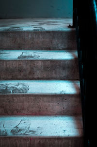 Close-up of wooden steps