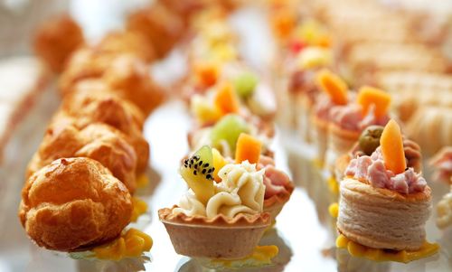 Close-up of cupcakes on plate