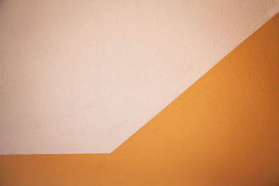 High angle view of white wall