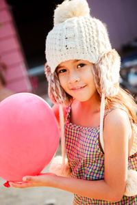 A girl playing