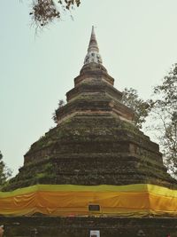 Low angle view of temple against sky