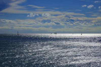 Scenic view of sea against sky