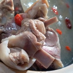 Close-up of meat in plate