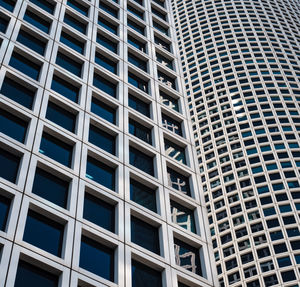 Low angle view of modern building in city