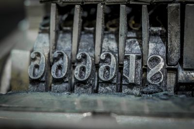 Close-up of metal grate