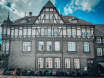 Low angle view of building against sky