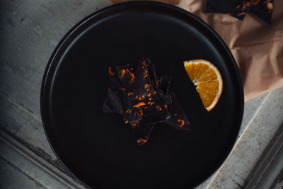 Close-up of homemade chocolate on plate