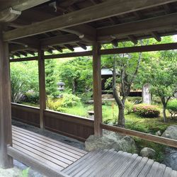 Old built structure with trees in background