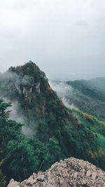Scenic view of rocky mountains against sky