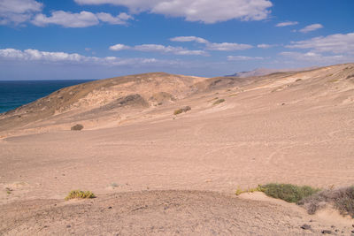 Scenic view of desert against sky