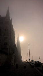 Sun shining through clouds