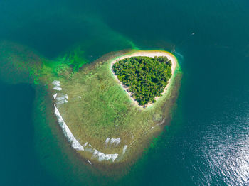 High angle view of sea